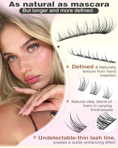 Image of Natural Lash Clusters Wispy Manga Eyelash Clusters Fairy Lash Extension C Curl Cluster Eyelashes Extensions 180pcs