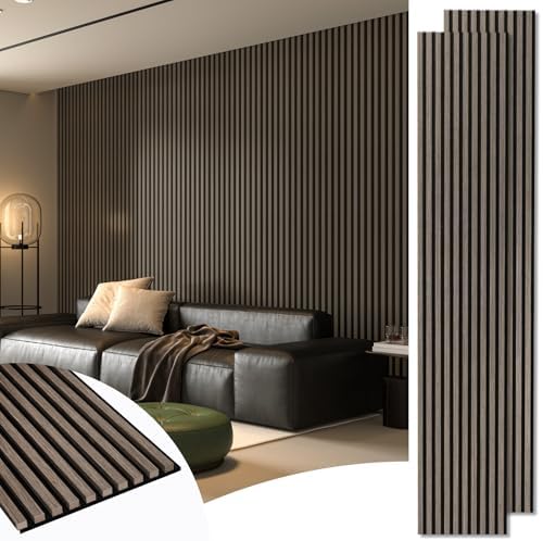 Art3d 2-Pack 108″ x 12″ Acoustic Wood Panels for Wall, Soundproof Wood Slat Panel for Wall and Ceiling, 3D Fluted Sound Absorbing Paneling for Interior Wall Decor, Living Room, Bedroom – Walnut Art3d 2-Pack 108″ x 12″ Acoustic Wood Panels for Wall, Soundproof Wood Slat Panel for Wall and Ceiling, 3D Fluted Sound Absorbing Paneling for Interior Wall Decor, Living Room, Bedroom – Walnut
