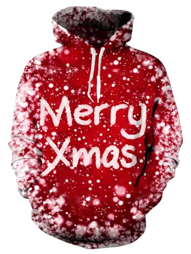 Fanient Damen Weihnachtspullover Herren Merry Xmas Drucken Hoodie...