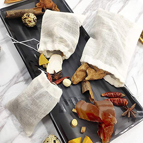 Iceyli 30 Pcs 4 X 6 Inches Natural Unbleached Cotton Drawstring Bags Spice/Herbs/Tea/Soup Bags,Muslin Bags Sachet Bag For Home Supplies thumb #4