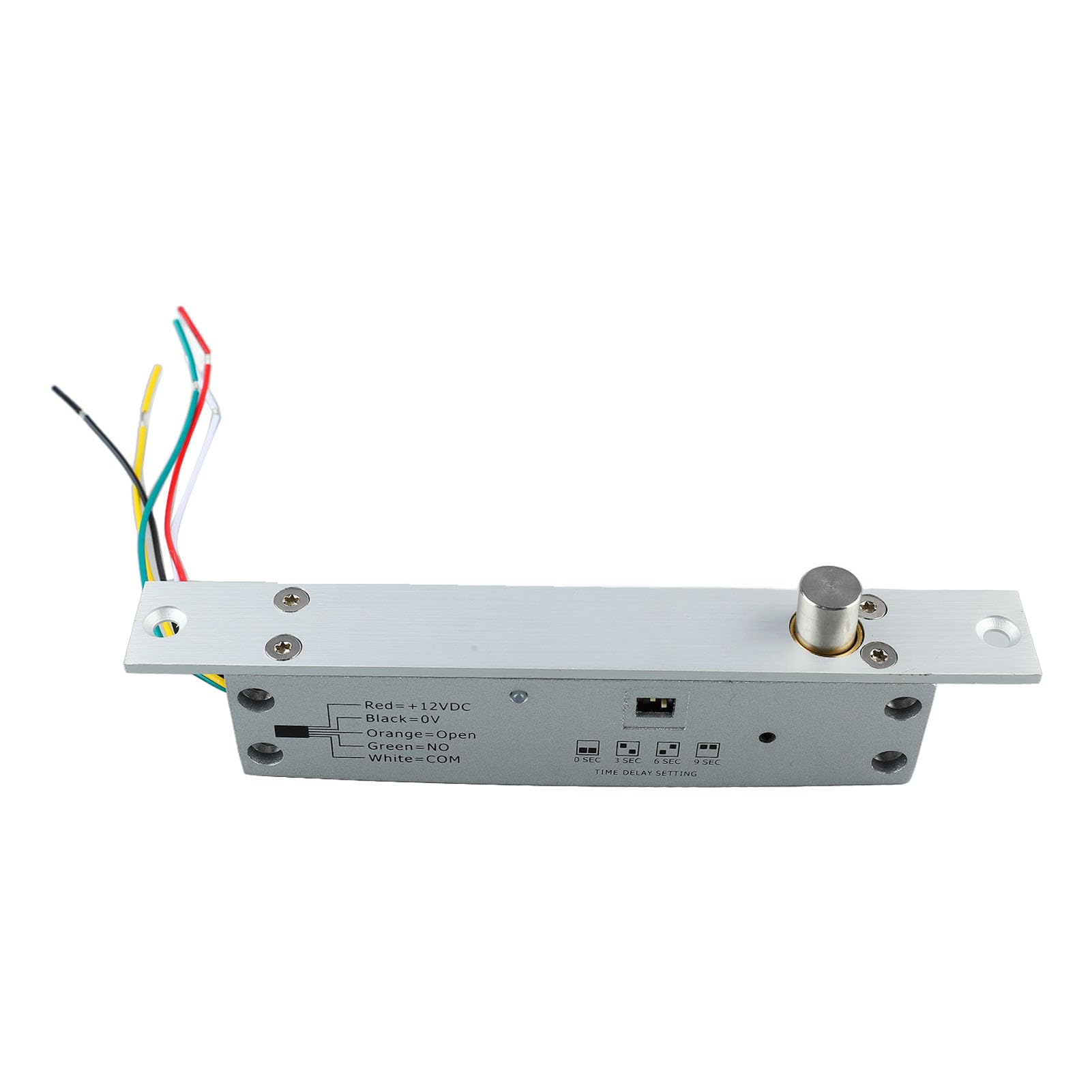 Serrure à Pêne électrique DC 12V 5 Lignes - Serrure de Porte à Pêne Dormant étroit avec Affichage LED temporisé pour Contrôle D'accès à L'entrée de Porte (Verrouillage de mise hors tension)