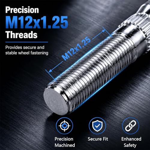 Image of 8PCS M12x1.25 Wheel Lug Stud Nuts Compatible with Subaru Ascent Forester Crosstrek Outback WRX STI Legacy Impreza BRZ Tribeca Replace#: 28365FE001 28171AJ000