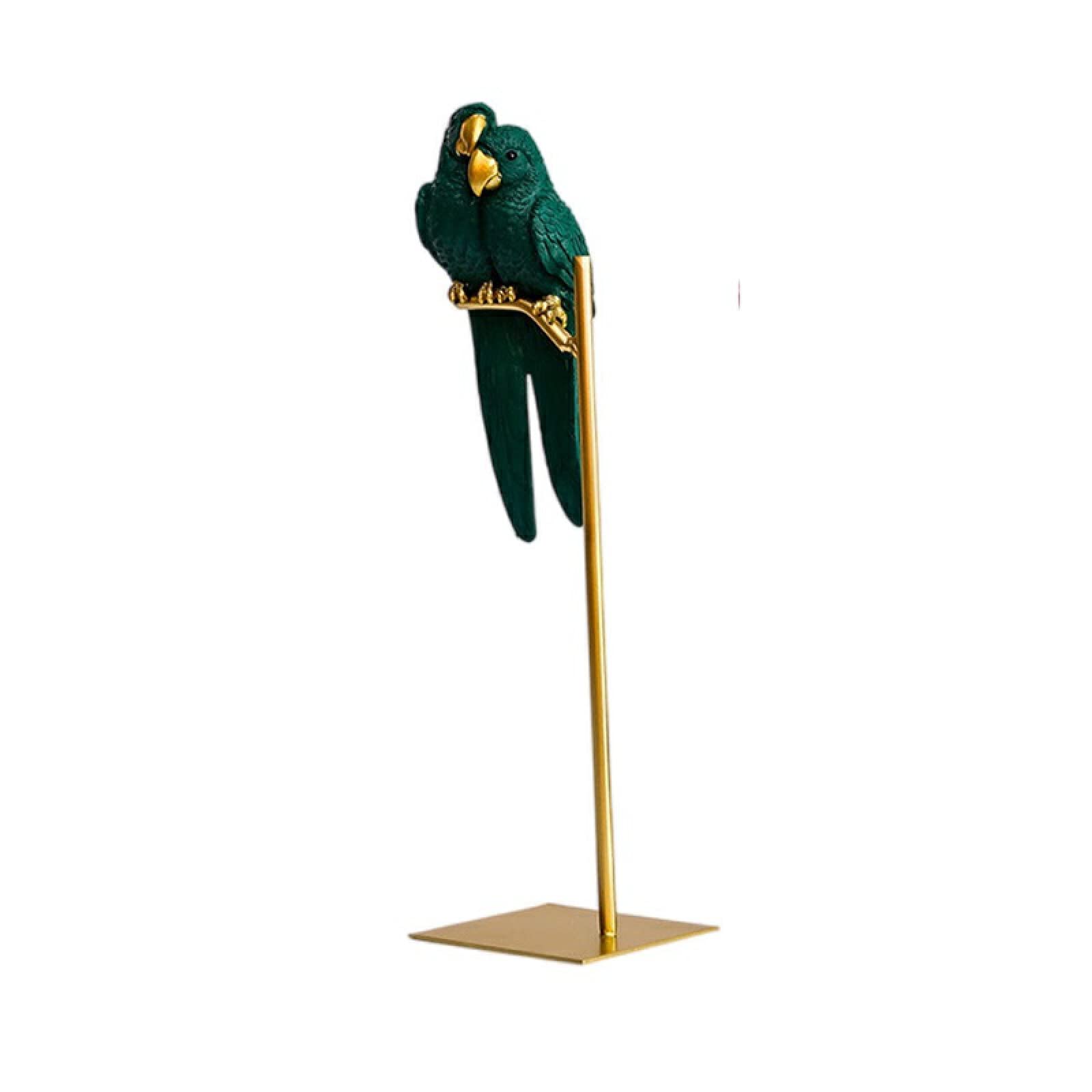 Esculturas Simples Figuras De Escultura De Estatua De Adornos De Artesanía De Pájaro Loro Simulado De Resina