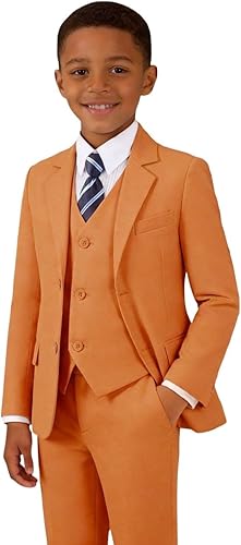 Boy Suits 5 Pieces Formal Suit Set with Adjustable Waist Kids Dress Suit for Wed