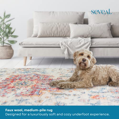 Seveat 2.6 × 7 Ft Vintage Runner Rugs, Machine Washable, Foldable, Non-Slip, And Stain Resistant Retro Runner Rugs For Entryway, Hallway, And Kitchen (Multicolor) #TOP4