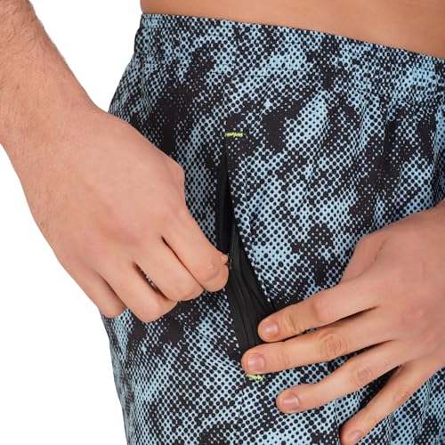 Image of GYMIFIC Sports Training Running Dry Fit Solid Shorts for Men (Pack of 2) (XL, Black /TBLUE)