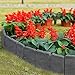 VA-Cerulean Rasenkante Kunstoff, Flexibler Steinoptik Beeteinfassung 5M, PP Beetumrandungen mähkante, Palisade für Blumen Gartenzaun decorativ, L25xH23cm, 20 Stücke, Anthrazit