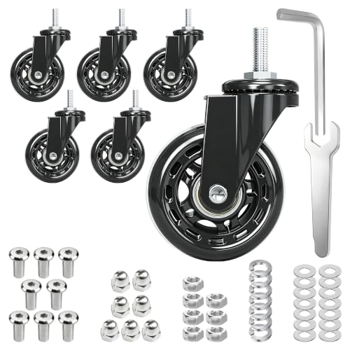 MySit Creeper Wheels Replacement Set of 6, 2.5 Inch Snap on...