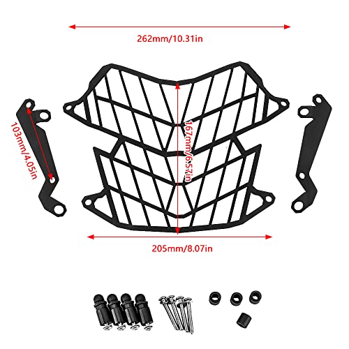 TOTMOX Grade de proteção da tampa do protetor do farol da motocicleta compatível com Yamaha Tenere 7