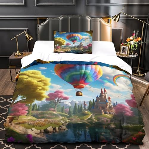 Housse de couette imprimé 3D super douce parure de lit microfibre - 3