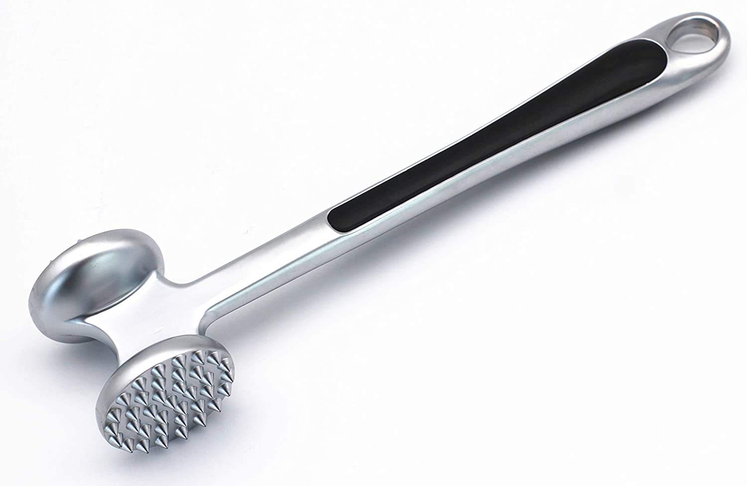 Meat Tenderizer Double Sides Nails Premium Food Grade Zinc Alloy Solid Meat Hammer Meat Mallet, 8.7 inch