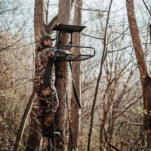 Image of MUDDY The Boss XL Wide Stance Hang-On Tree Stand Platform & Hawk Helium Set