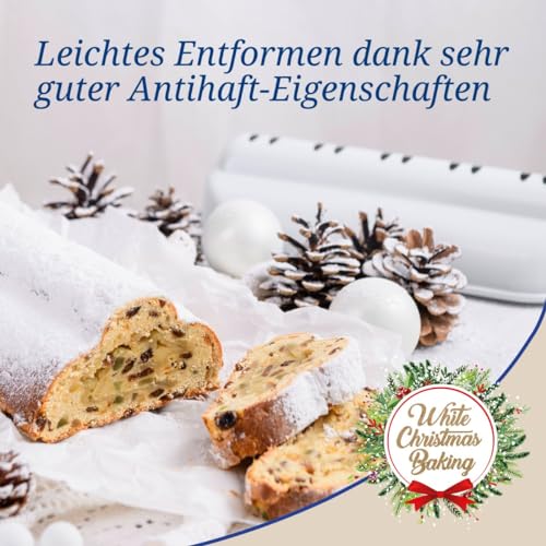 Dr. Oetker Christstollen Backform – Stollenbackform White Christmas Baking – Stollenform mit Antihaftbeschichtung und winterlichem Design… – Ansicht 6
