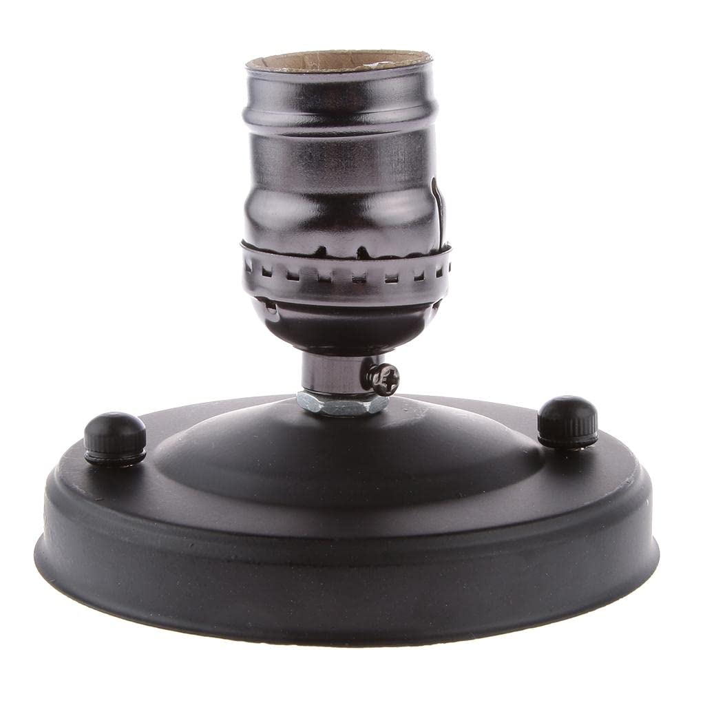 SECRET DESIRE™ Ac110-220V Metal Ceiling Mounted E27 Screw Light Bulb Lamp Holder Black-picture-13