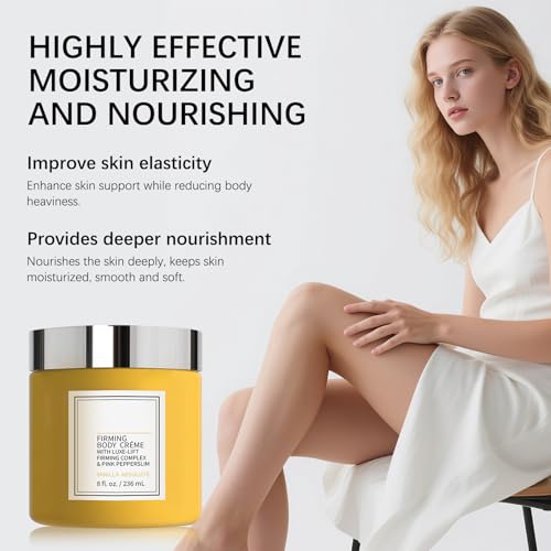 GTVOSY Champagne Lift Firming Body Creme, Anti-Aging Skin Tightening,Champagne Beaute Lift Firming Body Crème, Deep Hydration & Smoothing Skin On Arms & Legs body cream (Yellow, Vanilla)