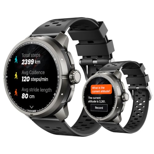 DOOGEEEco Anymoving M1 Pro Reloj Inteligente, Pantalla AMOLED de 1,5", GPS Doble Banda, Mapas GPX sin Conexión y Trackback, VitalCore AI Fitness, 170+ modos, 5ATM, Batería 30 días, Asistente IA de Voz