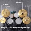 Paquete de platillos, set de 5 piezas para batería: hi-hats de 14", crash de 16" y 18", ride de 20" 4