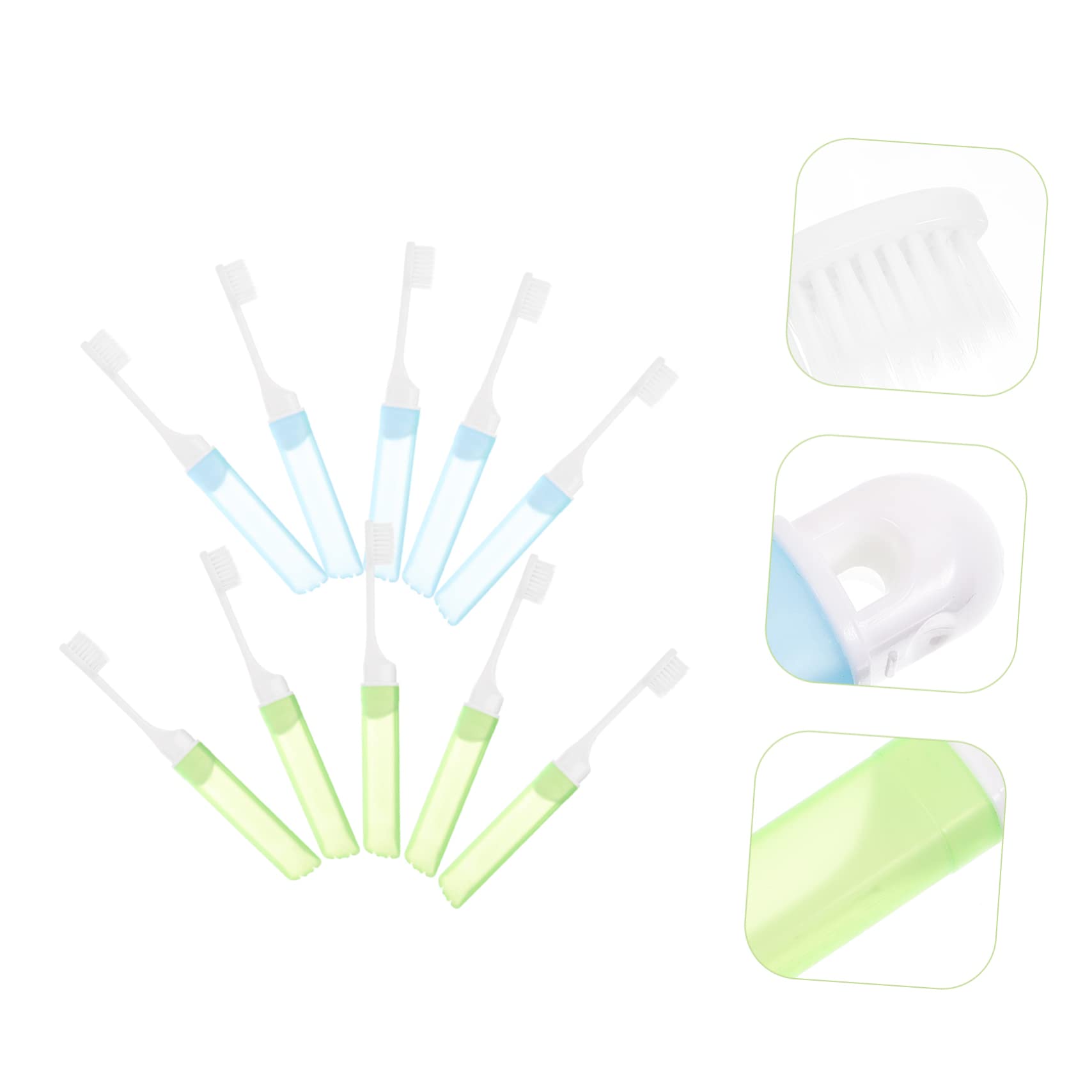 KOMBIUDA 30piezas Cepillos De Dientes De Viaje Plegables Cepillos Portátiles Para Acampar Diseño Ergonómico y Sanitario Perfectos Para Viajes y Salidas