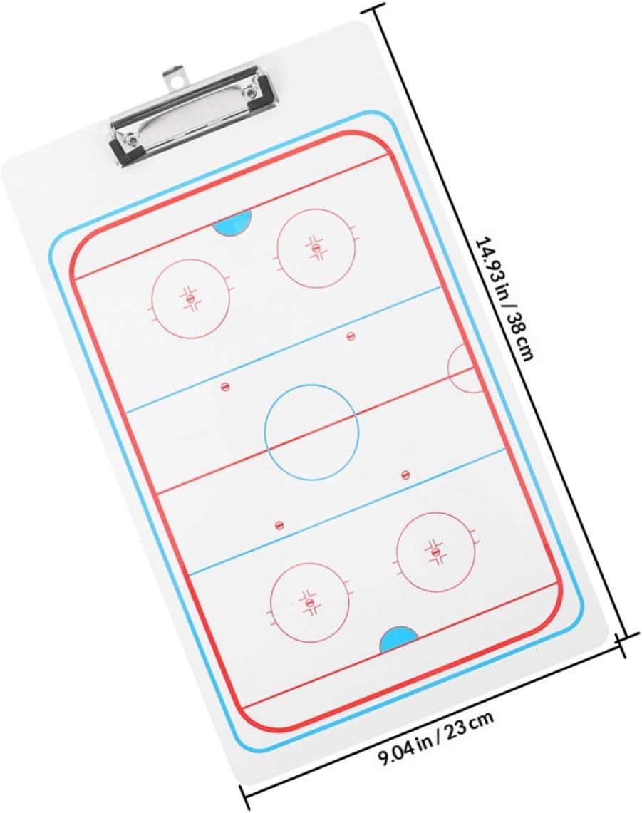 2pcs Hockey Coaching Board Dry Erase Ice Hockey Tactical Clipboard 38x23cm for Training Competition and Match Planning