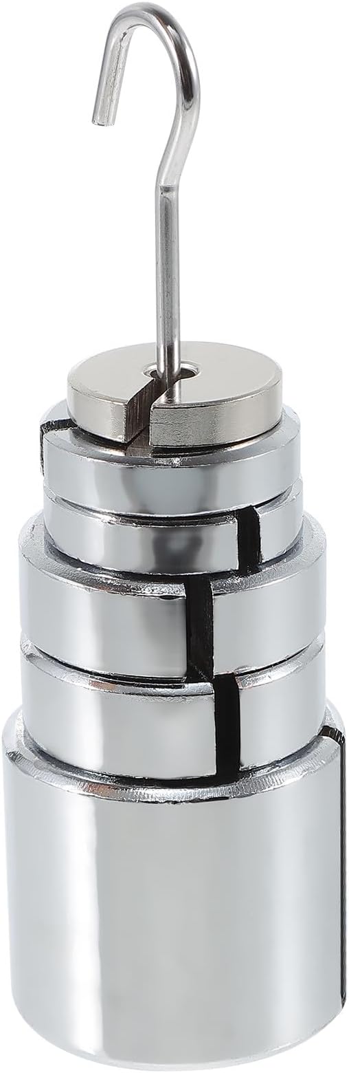 Slotted Masses Set for Physics Labs, Iron Calibrated Balancing Weights with Hanger, 200g 50g 20g 10g Teaching Experiment Instrument