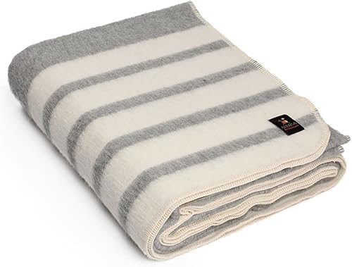 Miniatura 212 de Manta gruesa de lana de alpaca pesada para acampar al aire libre o usar en interiores Mantas suaves de lana de alpaca peruana