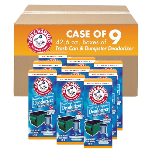 Arm & Hammer 3320084116CT Trash Can & Dumpster Deodorizer, Sprinkle Top, Original, Powder, 42.6 oz...