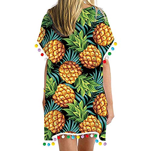 Swimsuit Cover Ups For Women, Women Chiffon Tassel Swimsuit Bathing Suit Beach Loose Bikini Stylish Beach Cover Up Green #TOP3