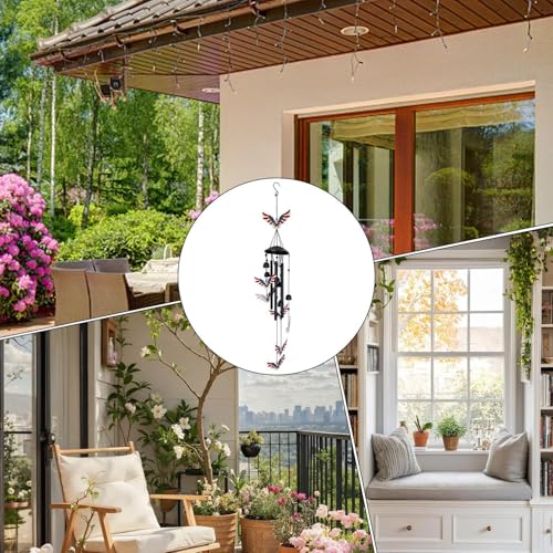 Carillon éolien d'extérieur en métal résistant aux intempéries pour jardin et balcon - 5