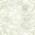 Ismoon Vintage Floral Wallpaper Peel and Stick Beige and Green Contact Paper 17.3inx6.5ft Removable Self Adhesive Wall Paper for Bathroom Bedroom Cabinet Mural Wall Decor Vinyl Renter Friendly