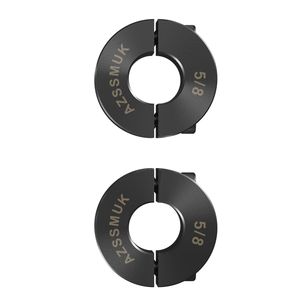 Double Split Clamp-On Shaft Collars of Metal 5/8" Bore w/Set Screw,2-piece