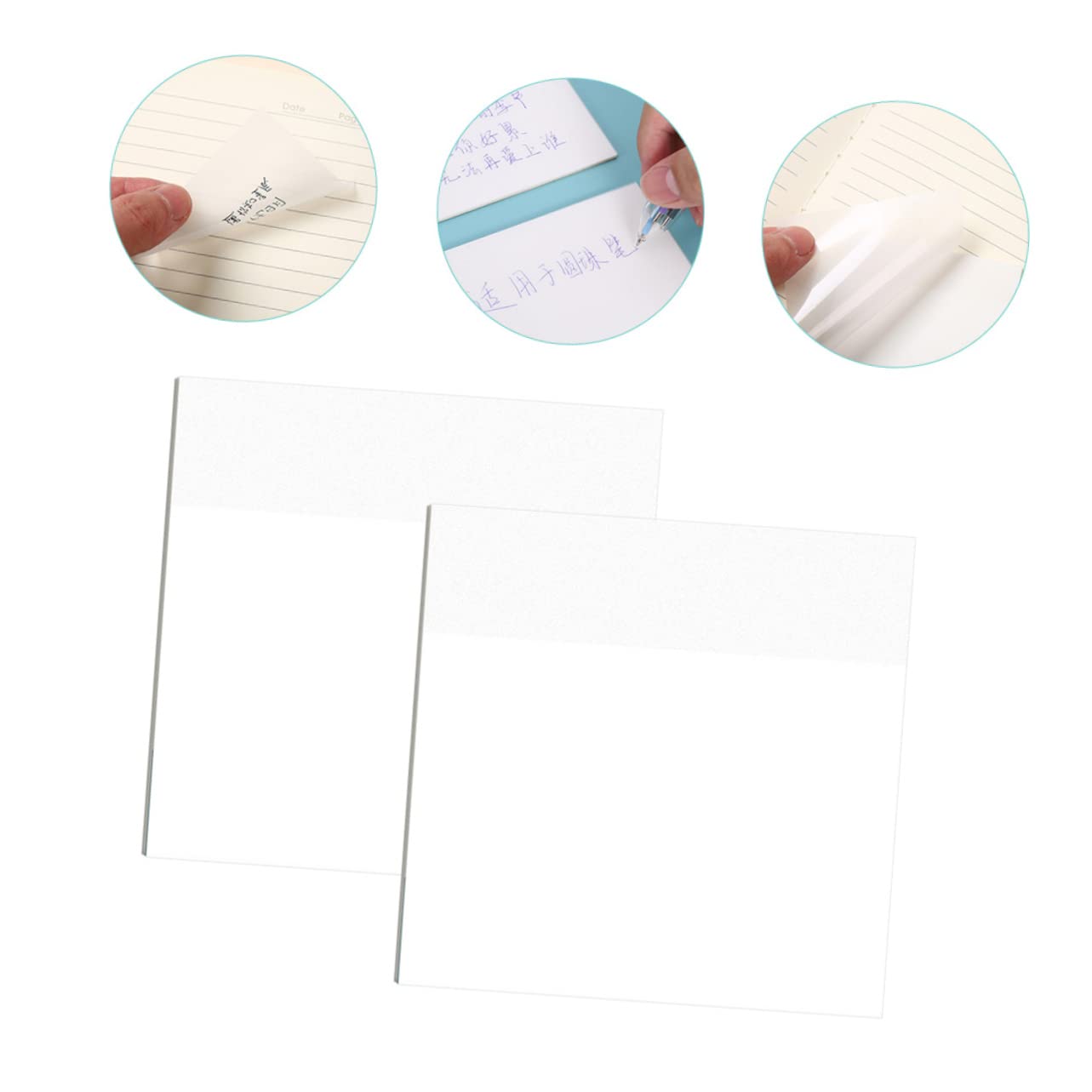 Tofficu 4 Ensembles Notes Autocollantes Transparentes Autocollant Mémo Mémos Multifonctions Surligneurs Pastels Le Bureau Stickers Autocollants De Bureau Pvc Auto-adhésif 200 Feuilles * 4