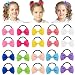 DEEKA 20PCS 2¾" Grosgrain Ribbon Bows Hair Tie Ponytail Holder Boutique Hair Bows For Baby Girls