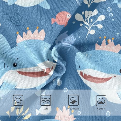 Wusikd Sharks Little Crown Girls' Underwear Cotton Cute Girls Briefs Soft Toddler Underwear 2T3
