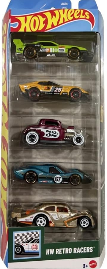 Amazon.com: Hot Wheels Retro Racers 5 Pack [El Segundo Coupe, GT