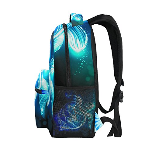 Zzkko Magic Sea Turtle Boys Girls School Computer Backpacks Book Bag Travel Hiking Camping Daypack #TOP3