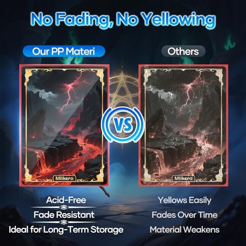 Image of 500 Counts Card Sleeves Toploaders for Trading Cards, Matte Card Sleeves Deck Card Protectors, Red Soft Sleeves Fit for MTG, Baseball Card,Sports Cards,Game Card(Red)