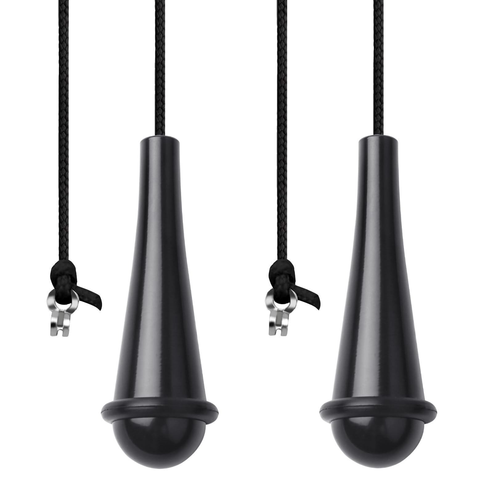 TXErfolg 2 Pack Bathroom Light Pull Cord Handle Black with 150cm Long Nylon