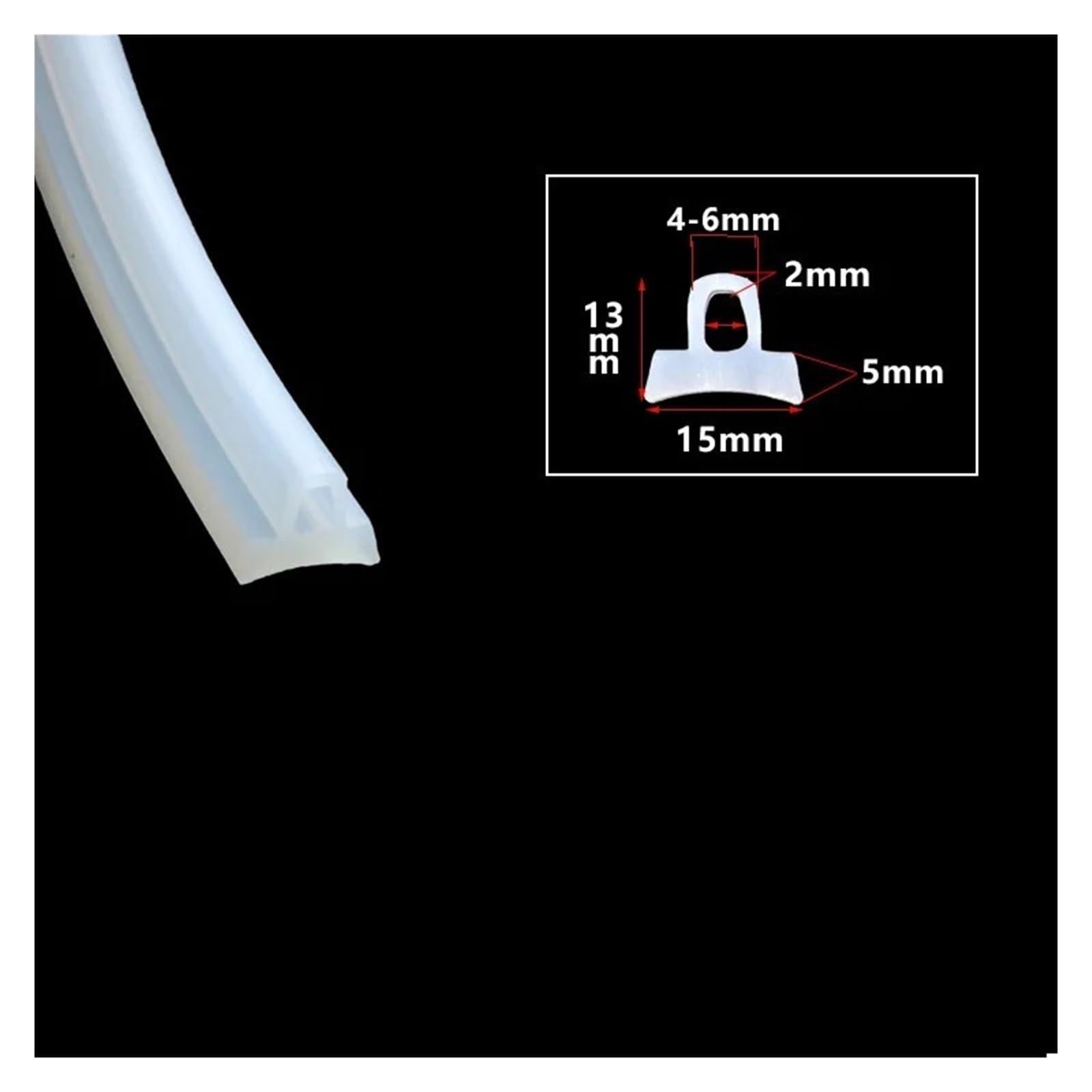Silikon Kantenband 1-3 Meter T-förmiger Silikon-Dichtungsstreifen für Küchenarbeitsplatten