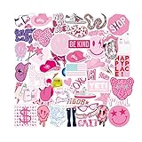 ANGOLIO 52 Stück Vinyl Aufkleber Partyzubehör Preppy Vinyl wasserdichte Aufkleber für Skateboard, Gepäck Wasserflaschen Laptop Skateboard Telefon niedliche Aufkleber für Jungen und Mädchen