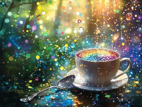 Peinture diamant café 5D, le cadeau créatif idéal en kit broderie diamant complet