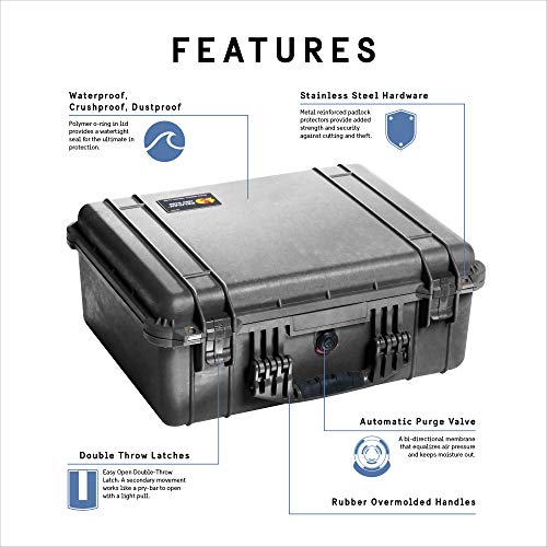 Maleta Pelican 1550 No Foam Negra miniatura 3