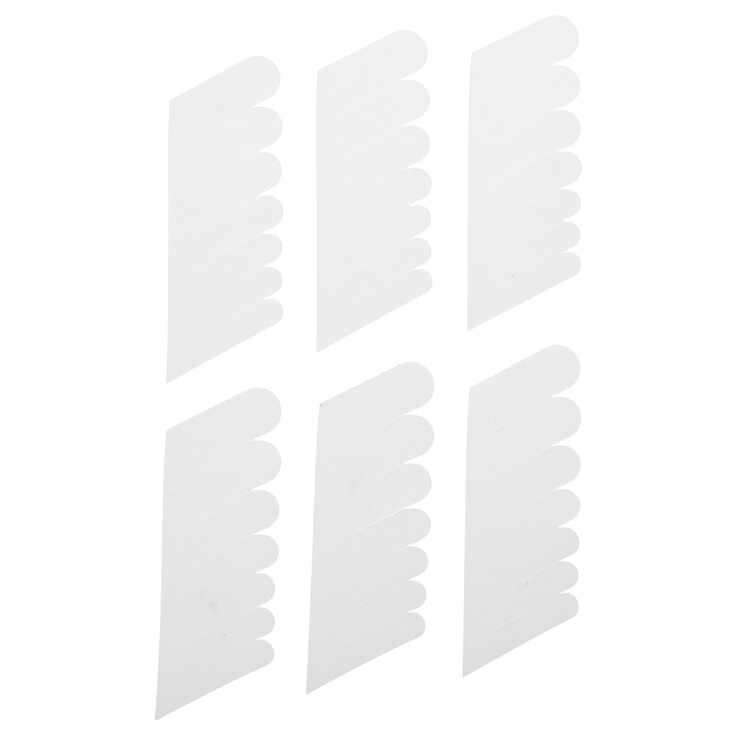 18pcs White Silk Nail Wrap Patches for Seamless Nail Repair