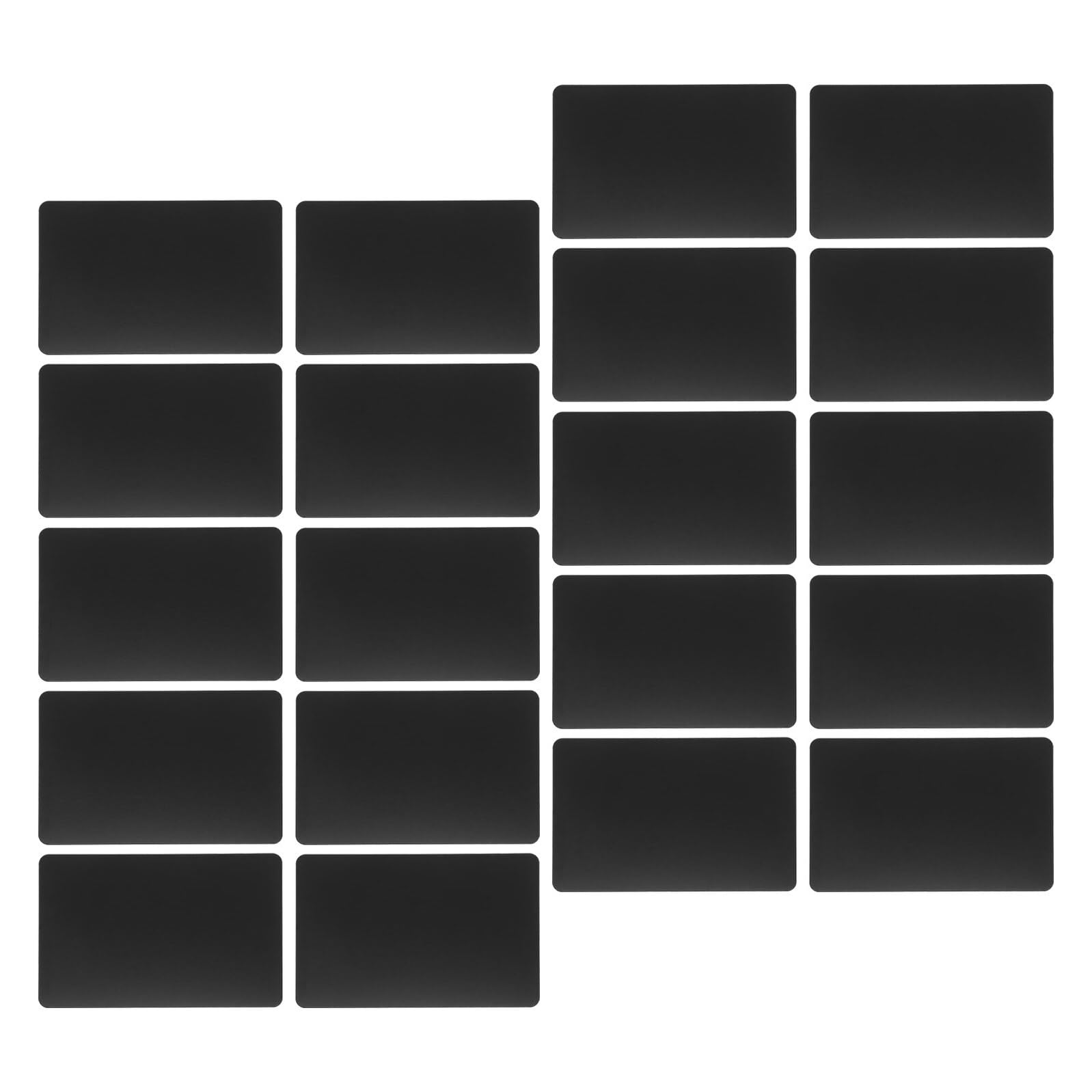 Cabilock 20 Biglietti da Visita Vuoti in Alluminio Nero 0,8 Mm per Incisione Laser, Carte in Metallo Resistenti e Leggere, per Professionisti D’ufficio e Progetti Fai da Te