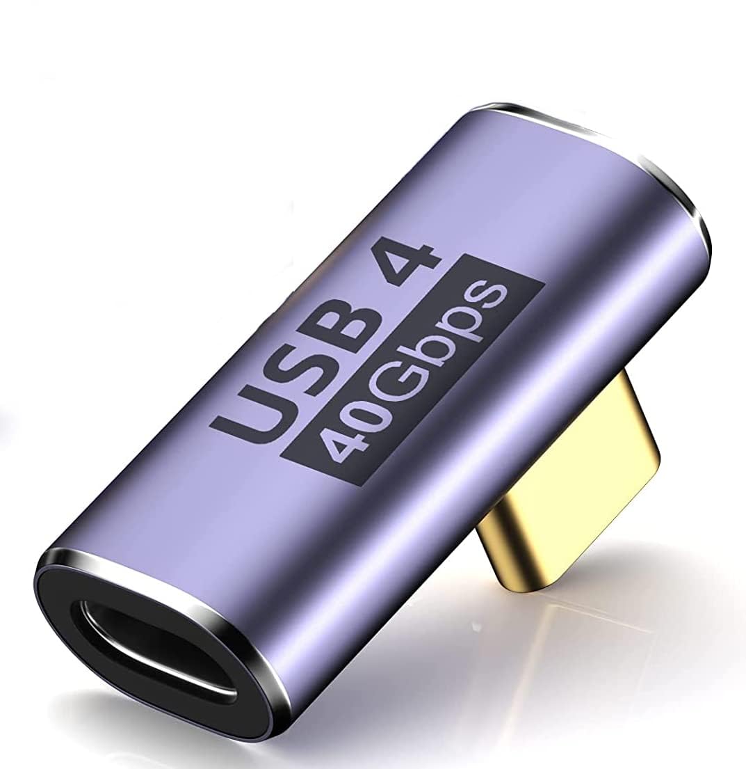 Right Angle USB C Adapter, 40Gbps, 8K Video Display, 100W Charging, for USB4 and Mobile Phone-image-18