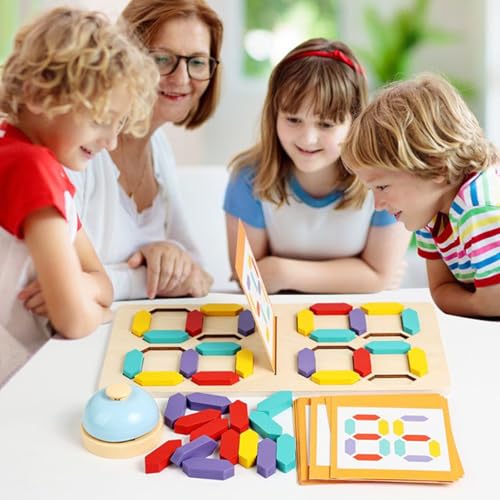 Blocs de bois et puzzle d'appariement comme remplissage de calendrier - 3