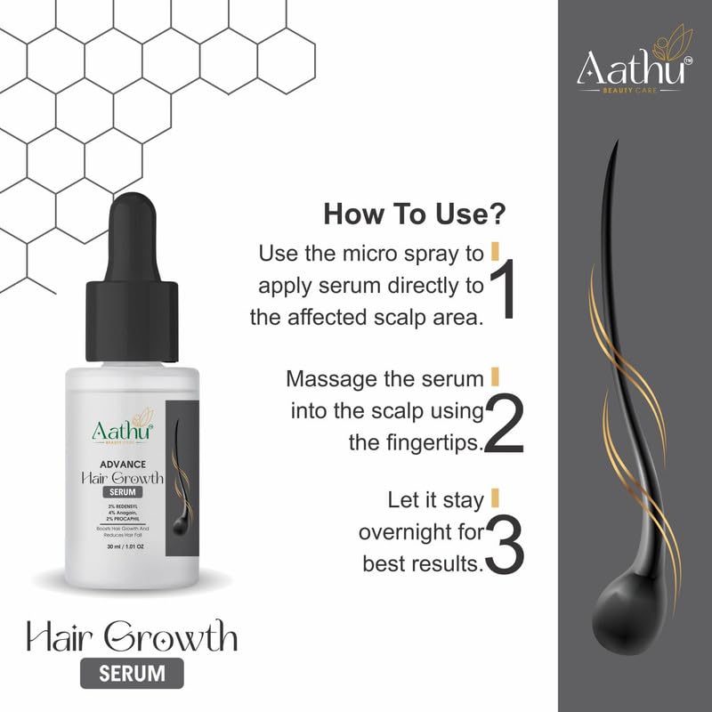 Aathu Advance Hair Growth Serum (Pack 2) | White |60g | Scented | For Personal Care and Use 4