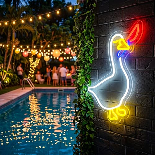 Image of Goose Neon Sign Led Neon Lights Neon Signs for Wall Decor Light Up Sign for Birthday Party Club Gift