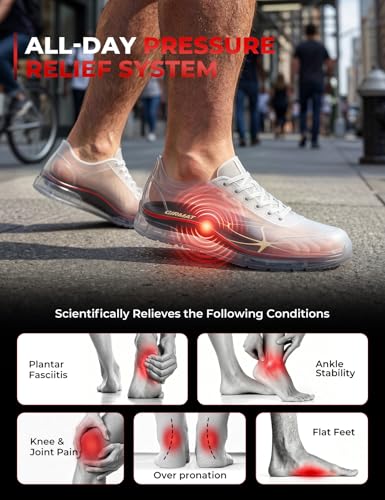 Image of Plantar Fasciitis High Arch Support Insoles for Men Women: Arch Support Inserts for Men - Work Boot Shoe Inserts for Women-Orthotic Insert for Flat Feet - Absorb Shock(XS) 220+ lbs