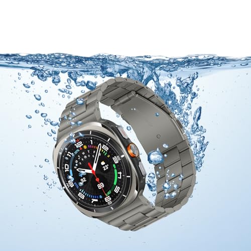Image of Anlinser No Gap Bands Compatible with Samsung Galaxy Watch Ultra 7 /6 /5 /4 /FE Band 44mm 40mm /Watch 6 Classic Band 47mm 43mm /Watch 5 Pro 45mm /Watch 4 Classic, 20mm 22mm Metal Strap for Women Men
