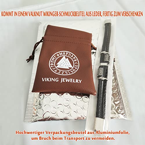 C2Jew Vegivisir-Armband aus Edelstahl Lederarmband Manschette Amulett Schmuck Nordischer Wikinger Kompass Runen Armreif – Bild 7